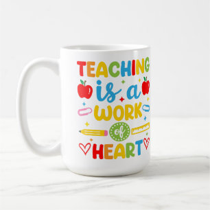 Caneca De Café Presente para professor: Ensinar é um trabalho do