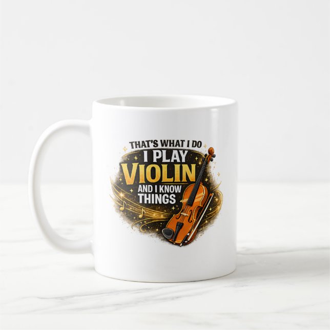 Caneca De Café Presente para Tocador de Violino para Músico (Esquerda)
