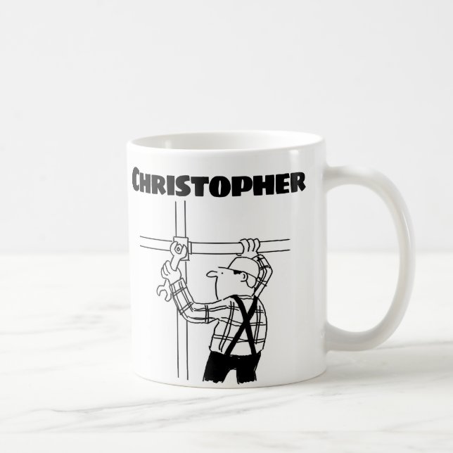 Caneca De Café Presente para um Montador de Andaimes com Nome Adi (Direita)
