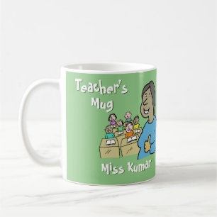 Caneca De Café Presente para uma Professora Asiática. Presente do