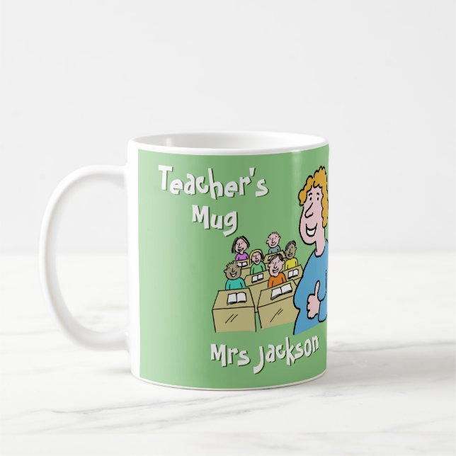 Caneca De Café Presente para uma Professora. Presente de Professo (Esquerda)