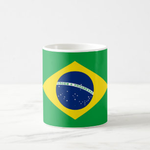 Caneca De Café Presente Patriótico da Bandeira do Brasil