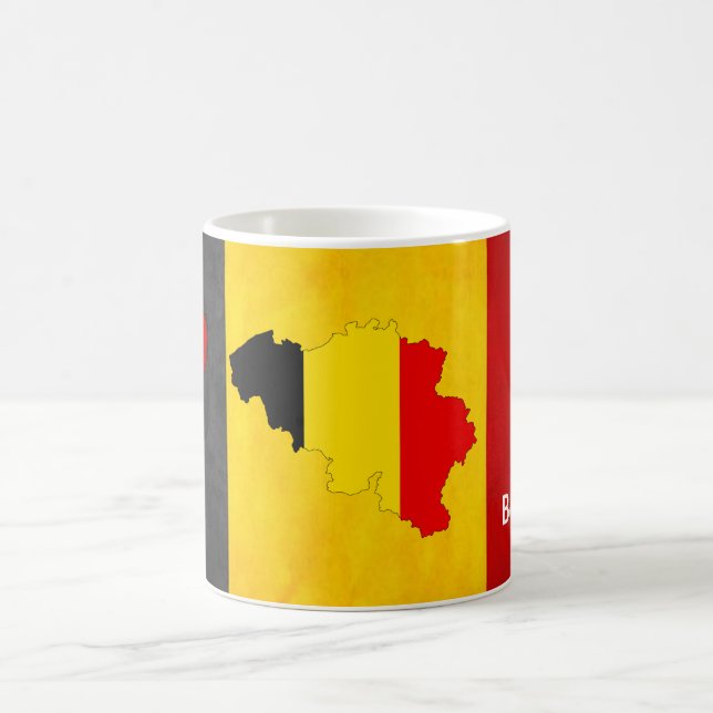 Caneca De Café Presente Patriótico da Bélgica Flag (Centro)