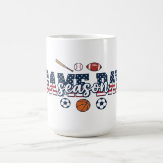 Caneca De Café Presente Patriótico de Fã de Múltiplos Esportes pa