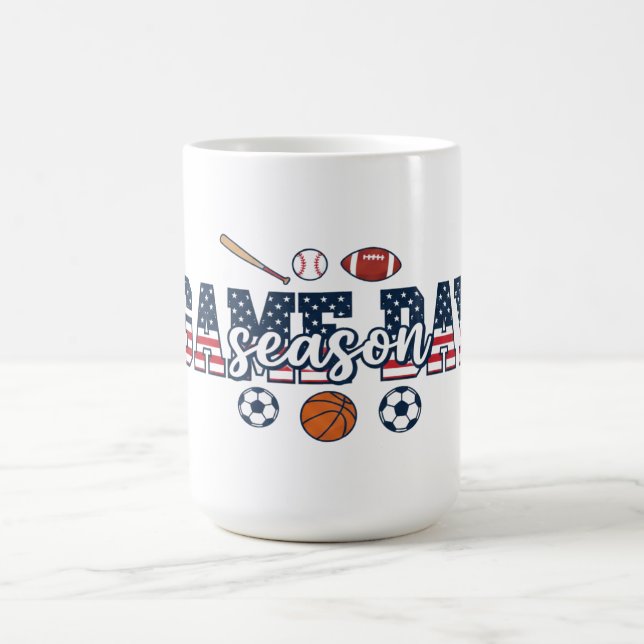 Caneca De Café Presente Patriótico de Fã de Múltiplos Esportes pa (Centro)