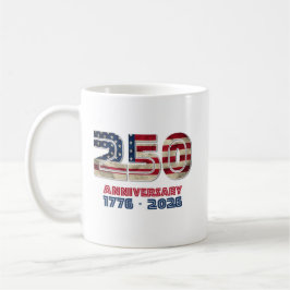 Caneca De Café Presente Patriótico do 250º Aniversário dos EUA