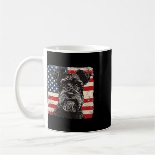 Caneca De Café Presente Patriótico do Cão Schnauzer Miniatura par