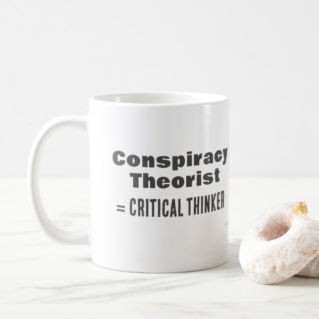Caneca De Café Presente pela Conspiração Teórica Engraçada Verdad (Com Donut)