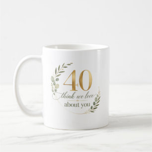 Caneca De Café Presente Personalizado 40 Coisas que Amamos em Voc