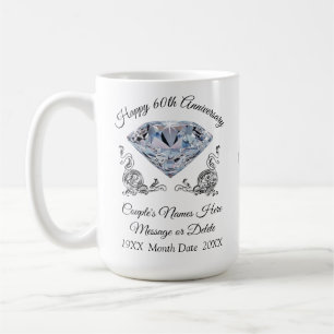 Caneca De Café Presente Personalizado, 60 Anos de Casados, Barato