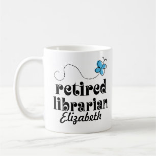 Caneca De Café Presente personalizado bibliotecário aposentado