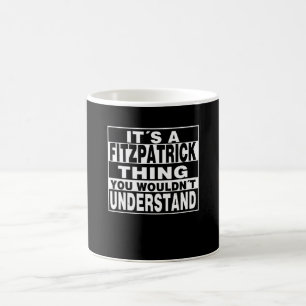 Caneca De Café Presente personalizado com apelido FITZPATRICK