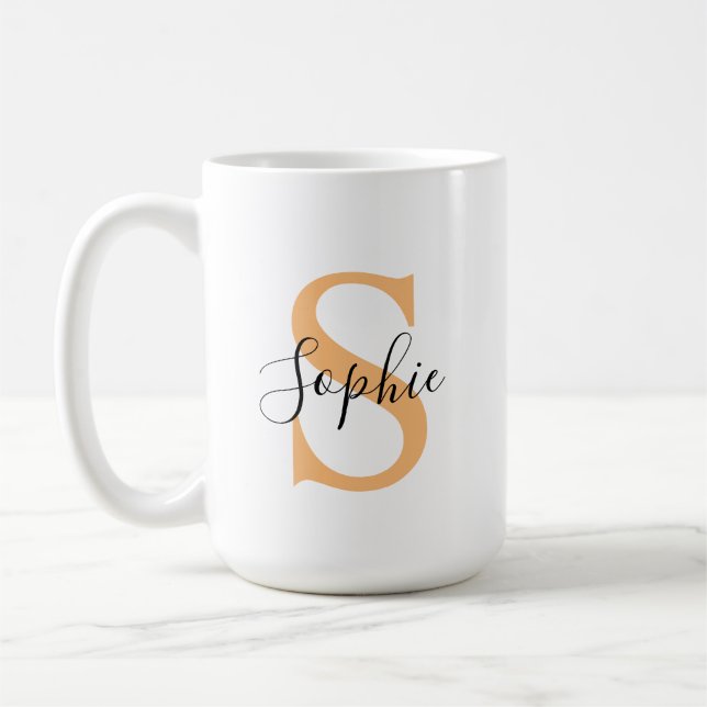Caneca De Café Presente Personalizado com Nome em Letra Elegante (Esquerda)