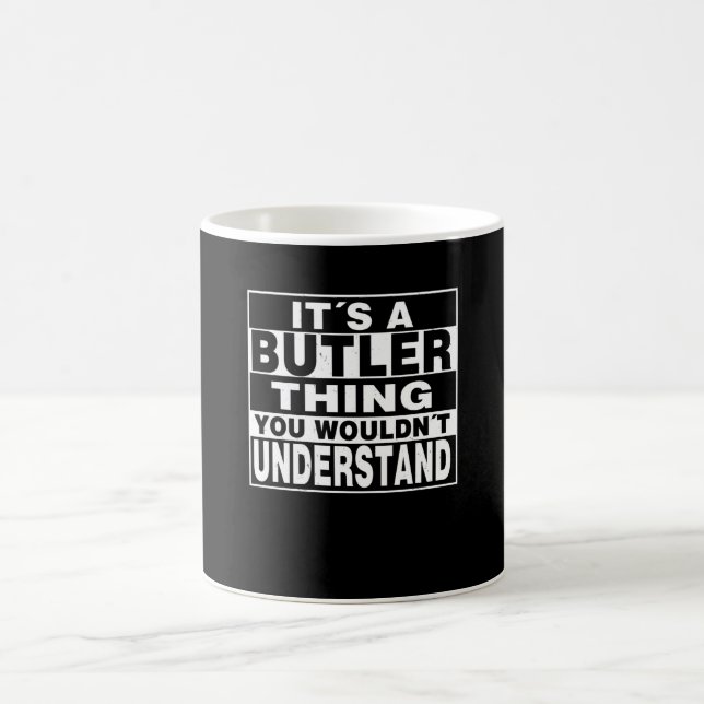 Caneca De Café Presente personalizado com sobrenome BUTLER (Centro)