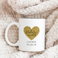 Presente Personalizado Coração Dourado Moderno par