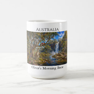 Caneca De Café Presente Personalizado da Vida Selvagem e Cachoeir
