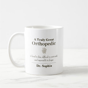 Caneca De Café Presente Personalizado de Agradecimento Ortopédico