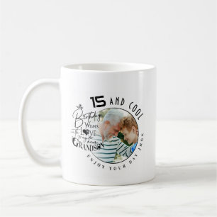Caneca De Café Presente Personalizado de Aniversário do Neto