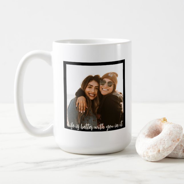 Caneca De Café Presente Personalizado de Aniversário para Melhor  (Com Donut)