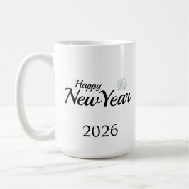 Caneca De Café Presente Personalizado de Ano Novo Feliz