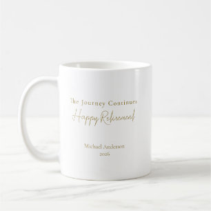 Caneca De Café Presente Personalizado de Aposentadoria A Jornada 