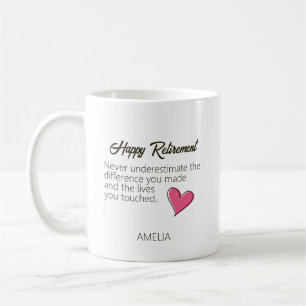 Caneca De Café Presente Personalizado de Aposentadoria Feliz