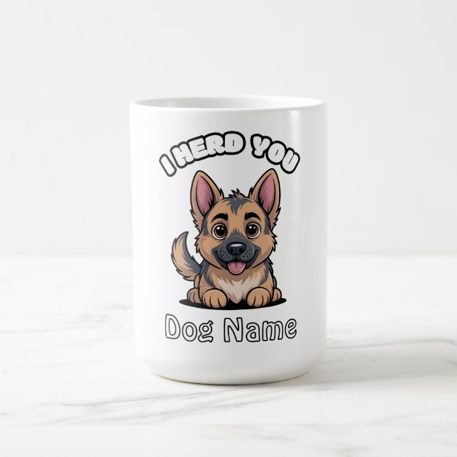 Caneca De Café Presente Personalizado de Cachorro Pastor Alemão ' (Centro)