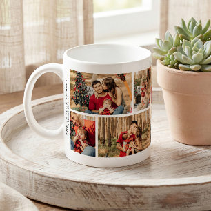 Caneca De Café Presente Personalizado de Colagem de 8 Fotos para 