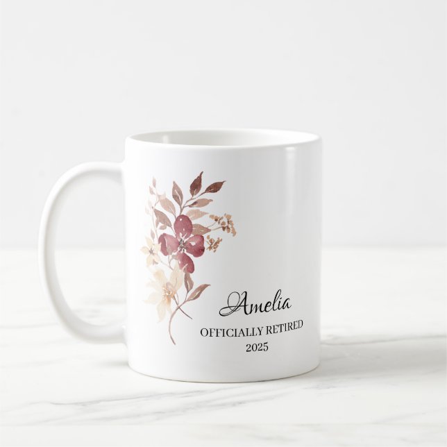 Caneca De Café Presente Personalizado de Feliz Aposentadoria (Esquerda)