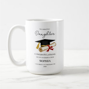 Caneca De Café Presente Personalizado de Formatura da Filha