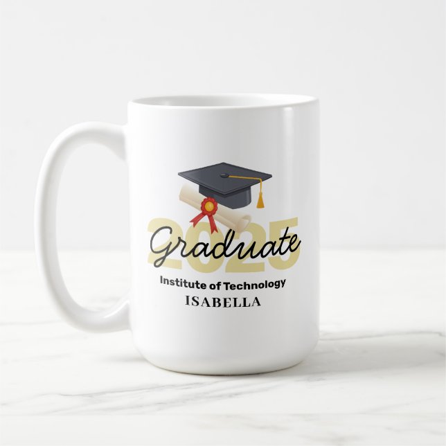 Caneca De Café Presente Personalizado de Formatura - Turma de 202 (Esquerda)