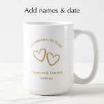 Caneca De Café Presente Personalizado de Fotos para o 50º Anivers<br><div class="desc">Adicione o nome do casal e foto a esta caneca elegante dourada de 50º aniversário de casamento. O tom dourado simples e a escrita moderna não são de ouro verdadeiro, mas dourado falso. Toda a tipografia elegante é editável. Personalize esta caneca especial com foto com o nome do casal e...</div>