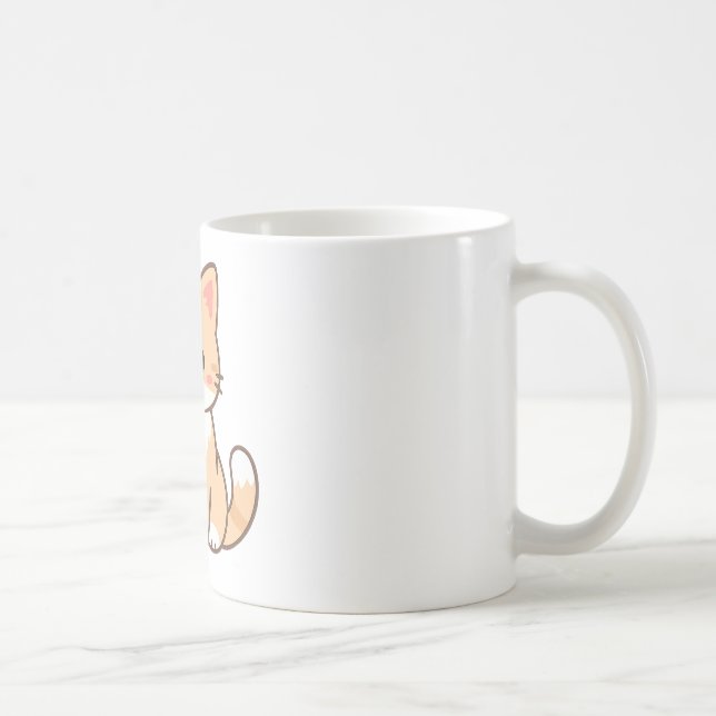 Caneca De Café Presente Personalizado de Gato Fofo – Nome de Pet  (Direita)