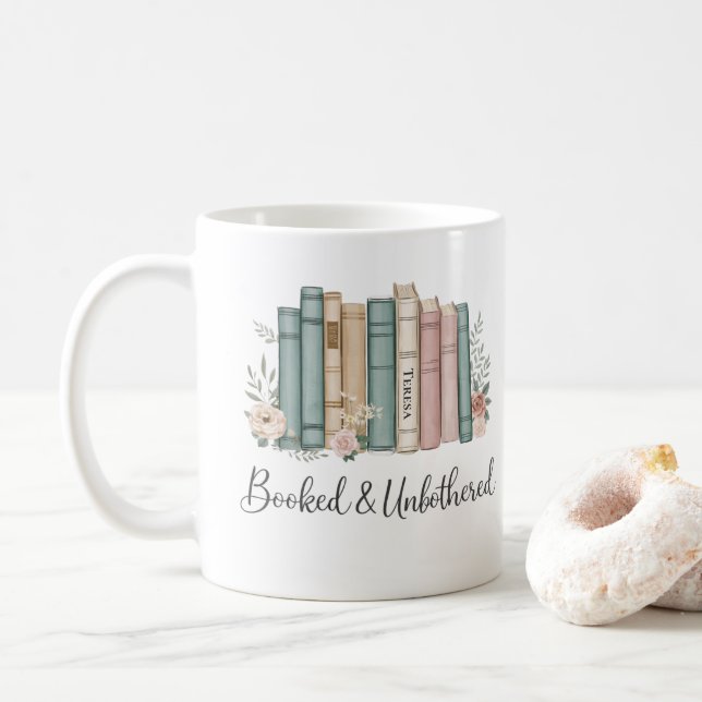 Caneca De Café Presente Personalizado de Leitor "Reservado e Sem  (Com Donut)