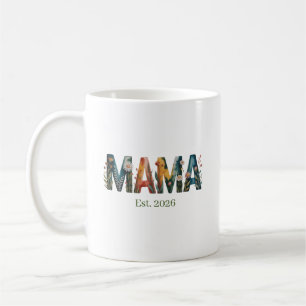 Caneca De Café Presente Personalizado de Mãe do Ano Floral