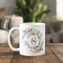 Presente Personalizado de Monograma Floral Elegant