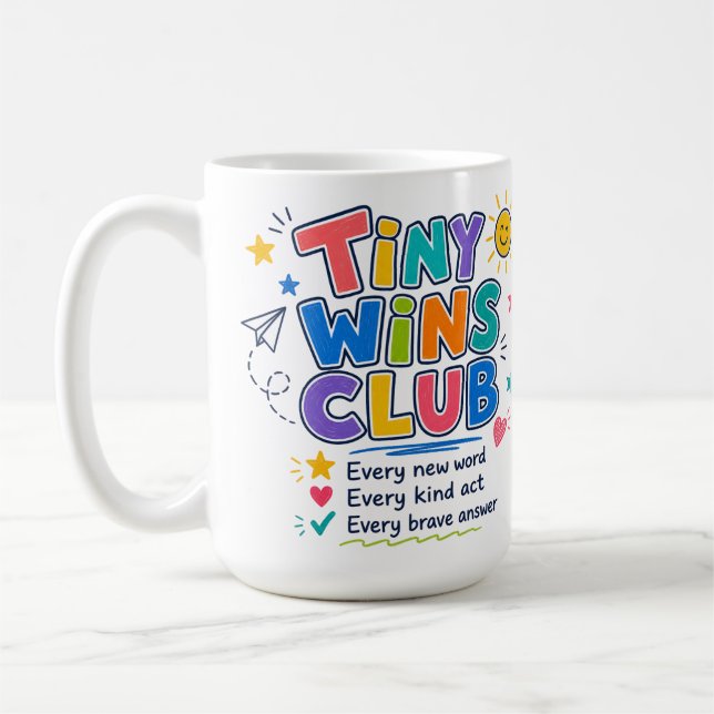 Caneca De Café Presente Personalizado de Motivação para Professor (Esquerda)