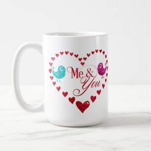 Caneca De Café Presente personalizado de Namorados de aves amador