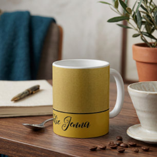 Caneca De Café Presente Personalizado de Nome Minimalista com Tex