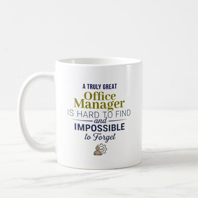 Caneca De Café Presente Personalizado de Nome para Gerente de Esc (Esquerda)