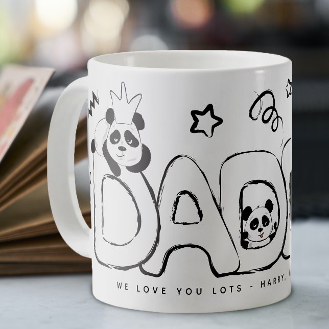 Caneca De Café Presente Personalizado de PAI Panda Bonito (Cute Panda Daddy Coffee Mug)