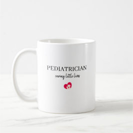 Caneca De Café Presente Personalizado de Pediatra Cuidando Pequen