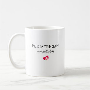 Caneca De Café Presente Personalizado de Pediatra Cuidando Pequen