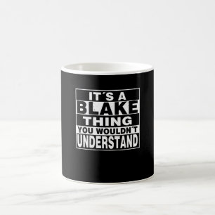 Caneca De Café Presente personalizado de sobrenome BLAKE