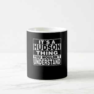 Caneca De Café Presente personalizado de sobrenome HUDSON