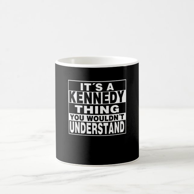 Caneca De Café Presente Personalizado de Sobrenome KENNEDY (Centro)