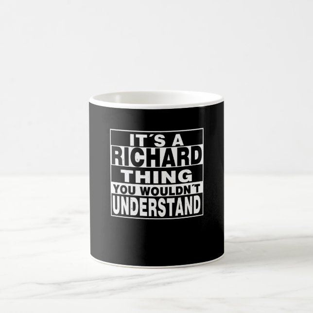 Caneca De Café Presente personalizado de sobrenome RICHARD (Centro)