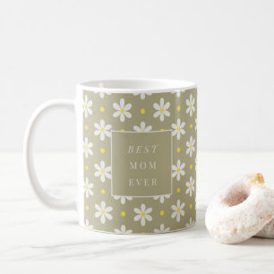 Caneca De Café Presente Personalizado do Dia das Mães Margarida