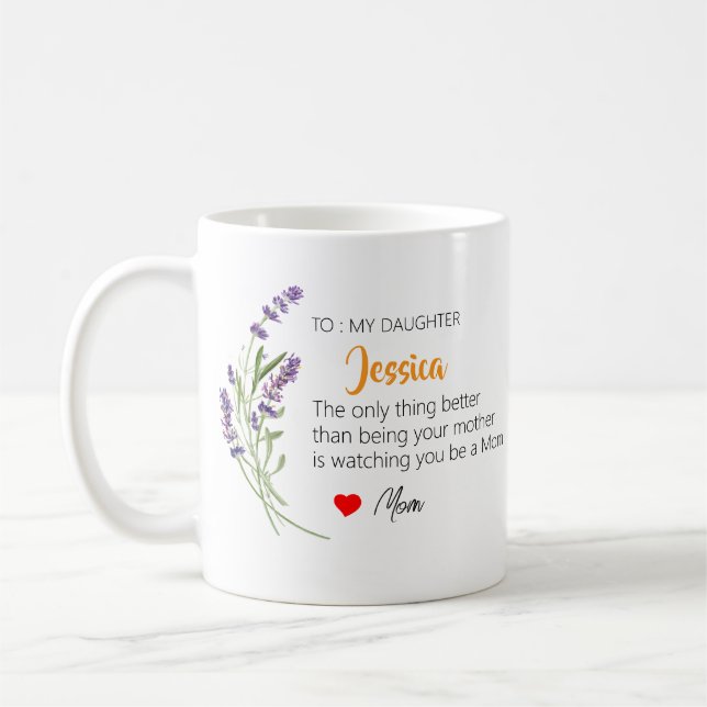 Caneca De Café Presente Personalizado do Dia das Mães para Filha (Esquerda)