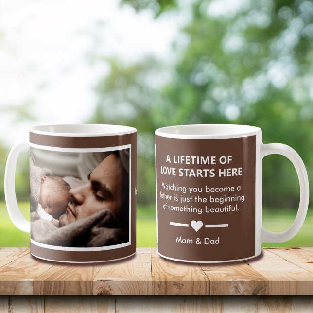 Caneca De Café Presente Personalizado do Primeiro Dia dos Pais do (Criador carregado)